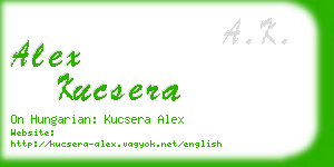 alex kucsera business card